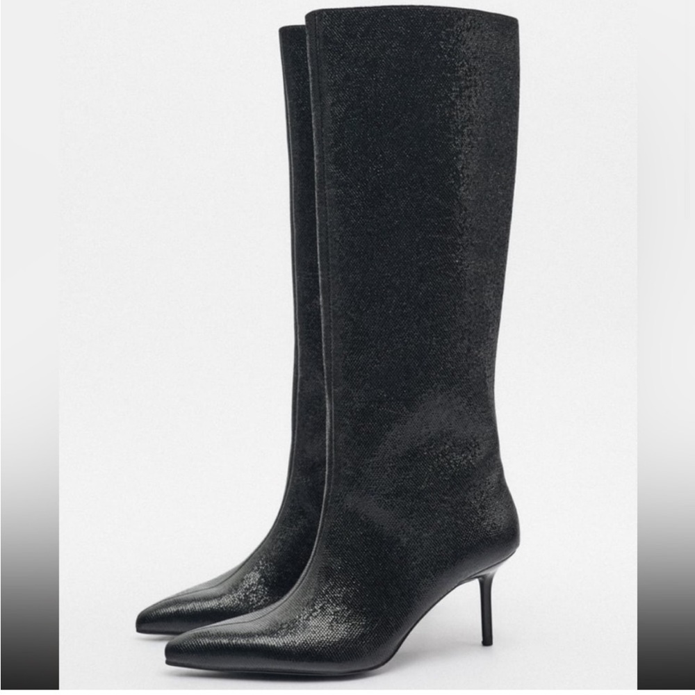Zara shiny boots